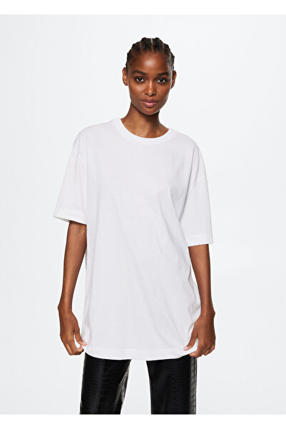 MANGO Woman Tricou alb pentru femei 37001309