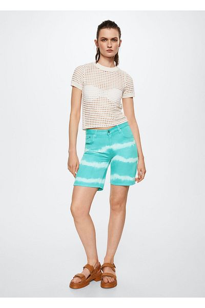 MANGO Woman TURQUESA Women's Adult Shorts & Bermuda37081284