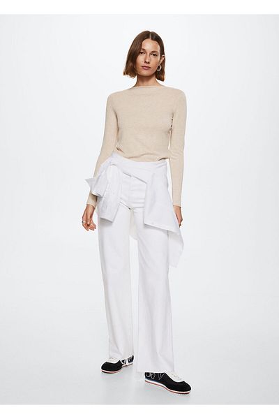 MANGO Woman Sand dámské tričko pro dospělé 37034381