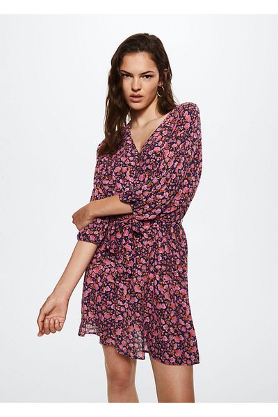 MANGO Woman Pink Women's Dress37053838