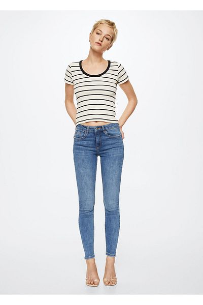 MANGO Woman Damenhose für Erwachsene in mittlerer Denimfarbe37010102