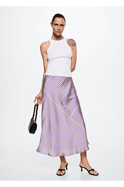 MANGO Woman Soluk Leylak Kadın Yetişkin Etek  37052884