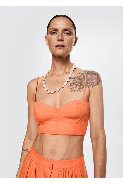 MANGO Woman Tangerine Damen Bustier37021315
