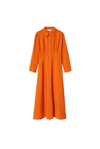 MANGO Turuncu Kadın Elbise 37045819