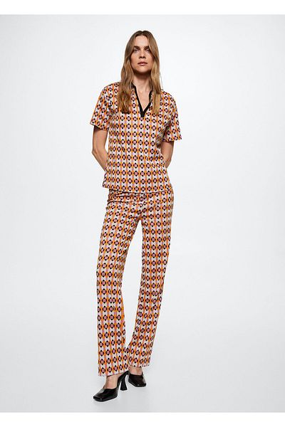 MANGO Woman Ροζ Γυναικείο Παντελόνι 37065969