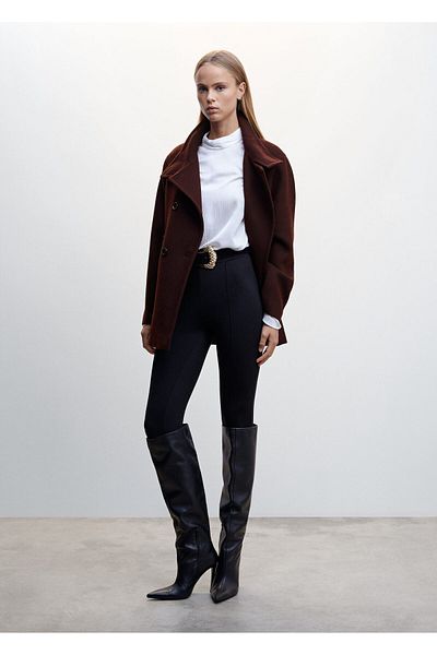 MANGO Woman Pardesiu pentru femei, roșu Claret, pentru adulți37028629