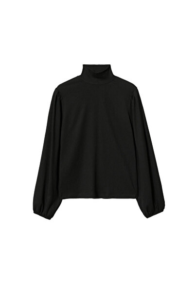 MANGO Woman Μαύρο Γυναικείο T-Shirt 37047763