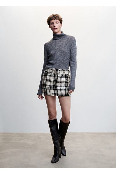 MANGO Woman Fehér női szoknya37037757