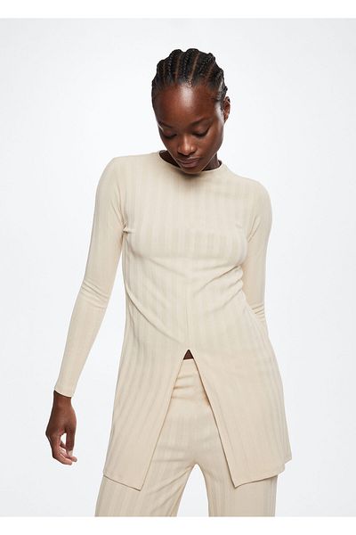 MANGO Pantaloni de damă bej 37065968