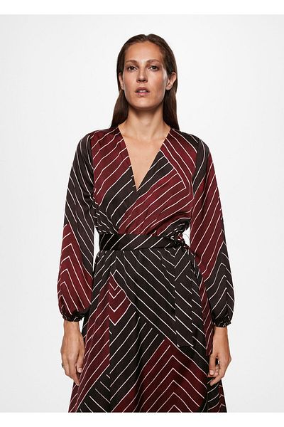 MANGO Woman Dark Kizil Rochie Adultă Femei37055968