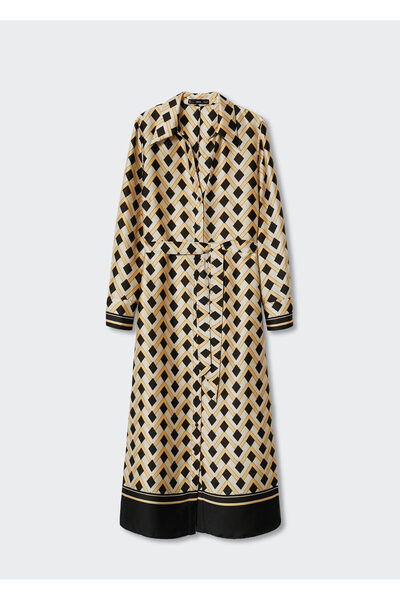 MANGO Woman Sari Kadın Yetişkin Elbise  37095967