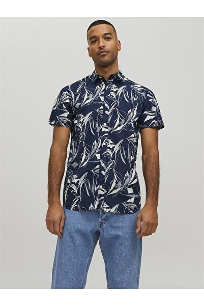 Jack & Jones Jorcrayon Aop Shırt Ss Ln Erkek Gömlek