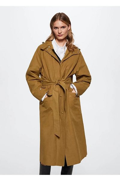 MANGO Woman Коричнева жіноча парка 37067715