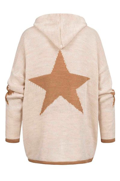 Cloud5ive Damen Cloud5ive Damen Oversized Hoodie mit Stern Print hinten