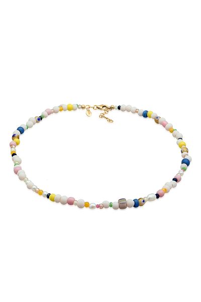ELLI Halskette Gerdanlık Kette Boncuk Perlen Bunt Sommermix 925 Gümüş