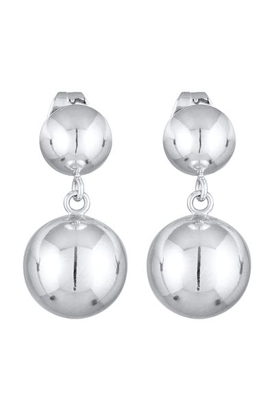 ELLI Ohrringe Damen Kugel Element Farbe Silber