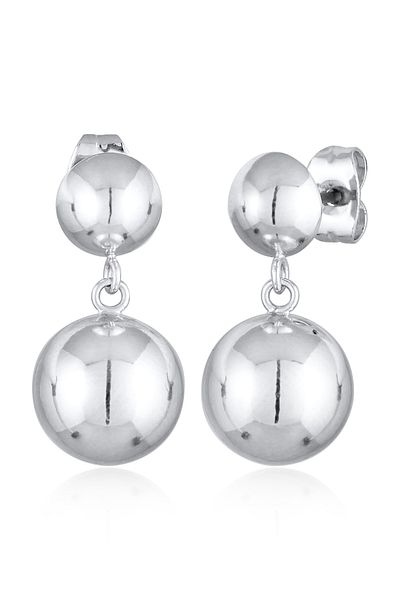 ELLI Ohrringe Damen Kugel Element Farbe Silber