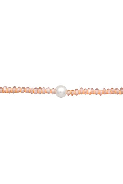 ELLI Halskette Glasperlen Heishi Disc Muschelkernperle 925 Silber