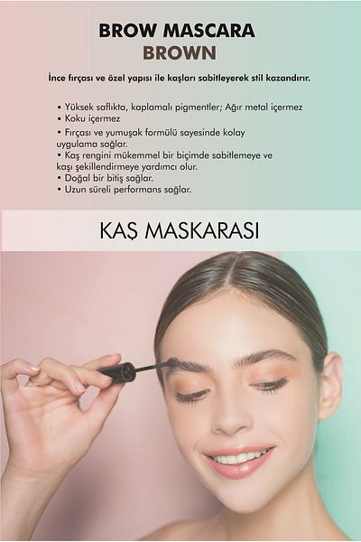 Farmasi Medium Brown Eyebrow Mascara - 5 ml