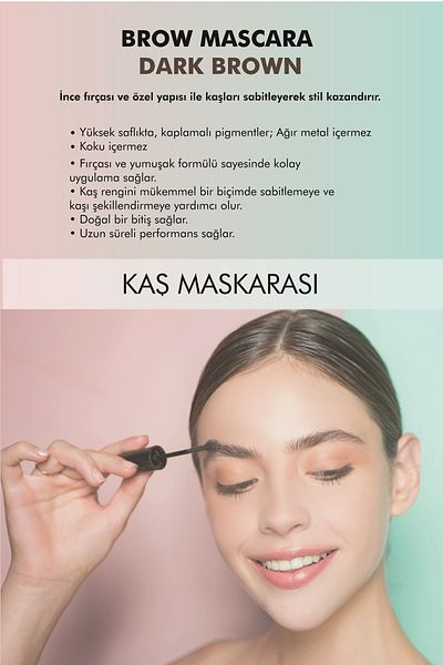 Farmasi Deep Brown Eyebrow Mascara - 5 ml