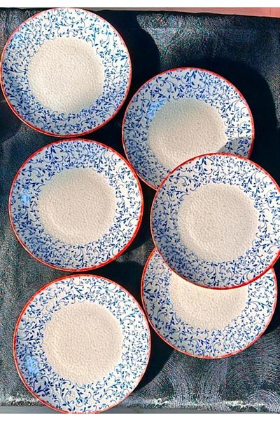 Güral Porselen Liva 6 Piece Serving Plate 25 Cm
