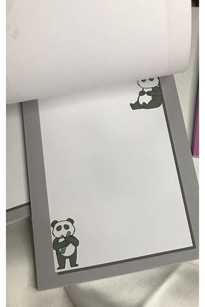 CASALINGHI Panda Printed Memo Pad Notepad Pretty Bear School Notebook (50 Sheets) - 10.5X14.5 cm