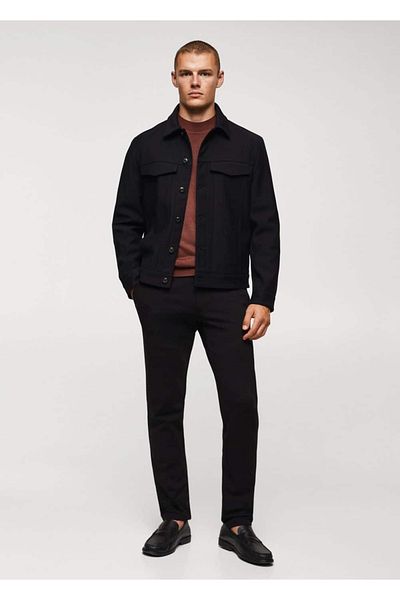 MANGO Man Slim Fit Stretch υφασμάτινο παντελόνι