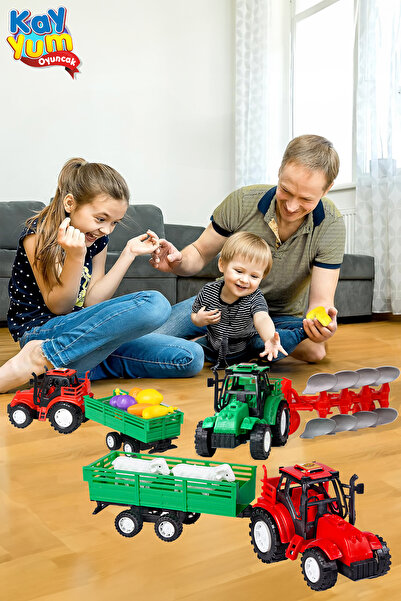 Kayyum Oyuncak Oyuncak Traktör, Hayvanlı, Meyveli, Biçerdöver pulluklu, Yumurtalı Horozlu, Emekleme Oyuncağı
