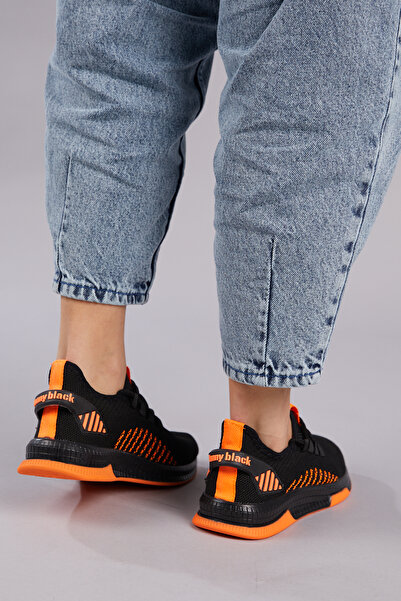 Tonny Black Unisex černé oranžové sportovní boty Tbqnl