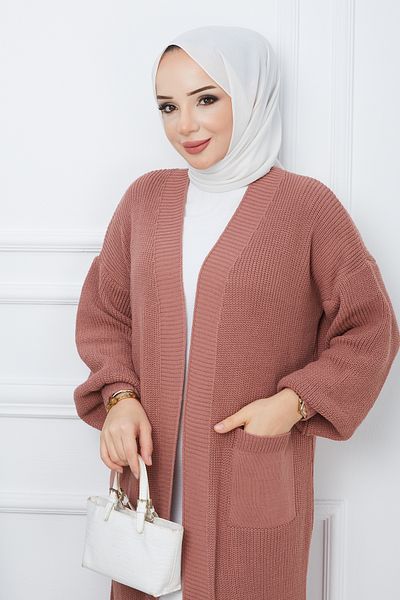 Pamuk Butik Γυναικεία Casual Πλεκτή Ζακέτα με τσέπες