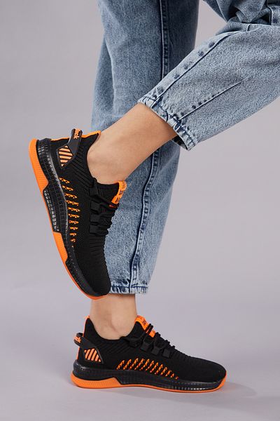 Tonny Black Unisex černé oranžové sportovní boty Tbqnl