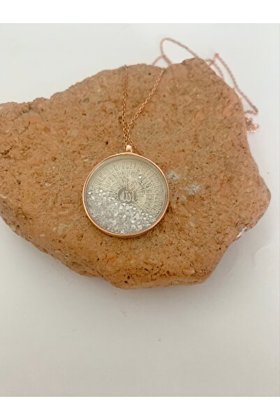 pien Allah Ve 99 İsmi Rose Gold Gümüş Kolye