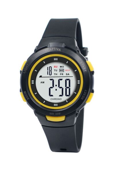 captiva Dijital 30 Metre Suya Dayanıklı Işıklı Alarmlı Kronometreli Takvimli ...