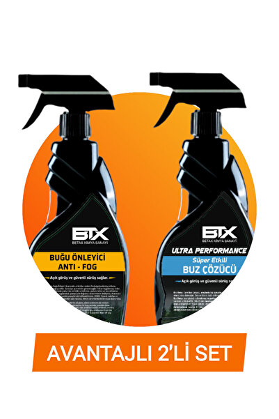 Betax Buğu Önleyici Ve Buz Çözücü Sprey 500 ml 2'li Set