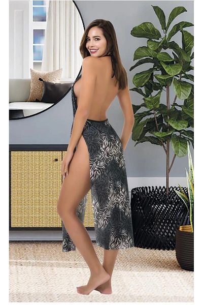 Qvien Secret Set de pijamale sexy cu model alb-negru pentru femei