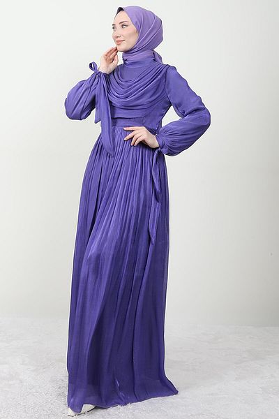 Giza Giyim Dark Lilac Hijab Dress