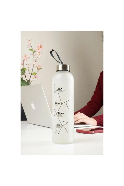 Hediye Vakti H2O Frosted Glass Flask 600 ml