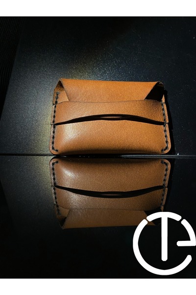 deri Suport pentru carduri din piele naturală, realizat manual