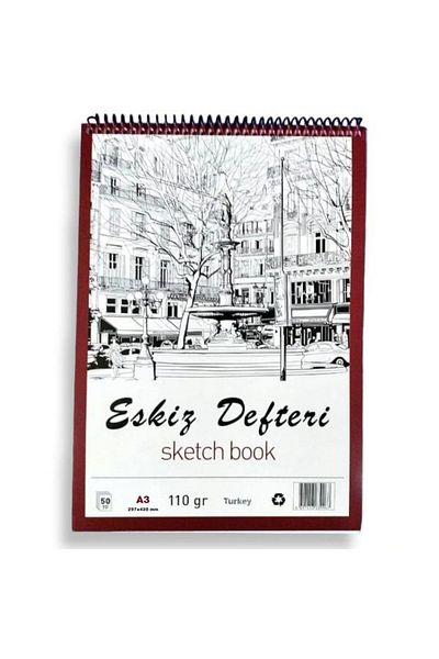 Art Tone CARTE DE SCHITURI SPIRALĂ CARNET DE SCHITURI A3 110 GR 50 FOI