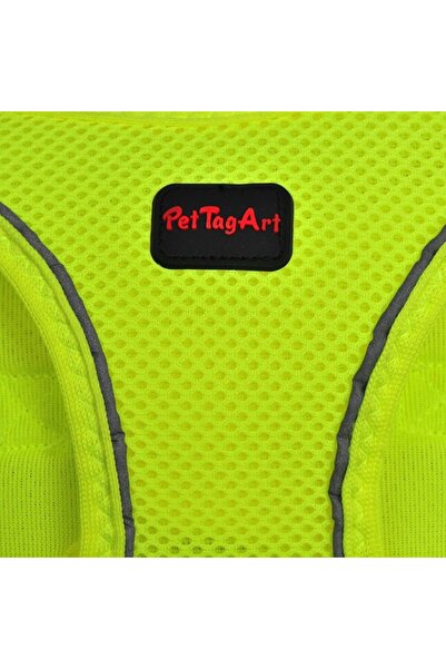 Pet Tag Art Pettagart Airmesh Neon Sarı Göğüs Tasması