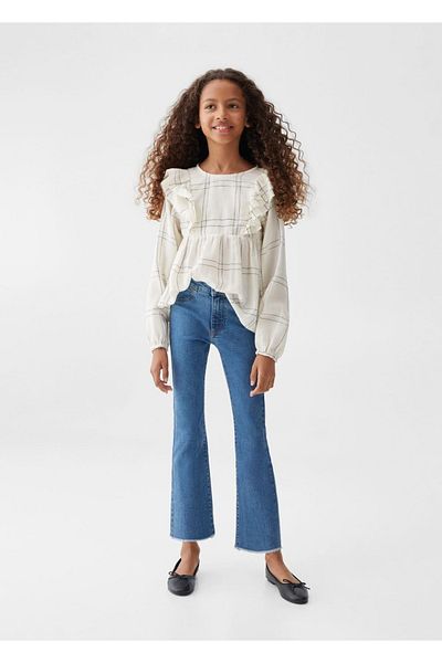 MANGO Kids Blugi Albastru Pentru Copii