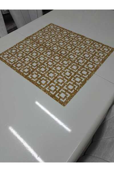 SEHARA Sehpa Örtü Seti/1ad.(60X60CM) Kare Orta Sehpa Runneri,4 Ad.(33X33CM) Zigon Örtüsü/toplam 5 Parça/