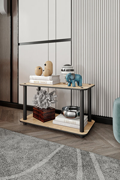 messer Dekoratif MASİVO KİTAPLIK 2 Katlı 30x60 Dikdörtgen Çok Amaçlı Raf SAFİ...