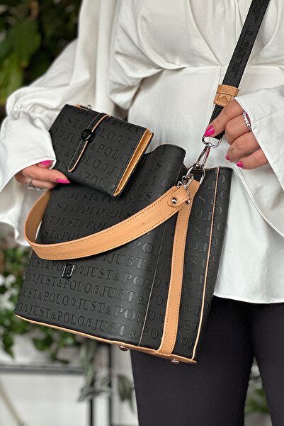 Just Polo حقيبة كتف نسائية - كاجوال، 2 حزام، حقيبة كتف كبيرة الحجم 2117-4005