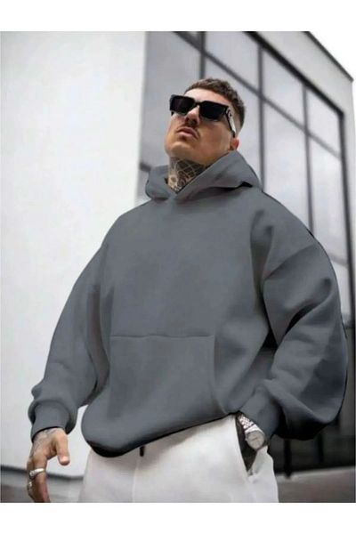 Keywest Unisex New York Printed Oversize φούτερ με κουκούλα