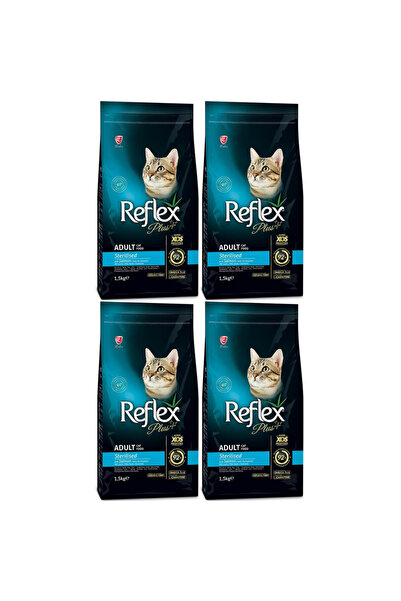 Reflex Plus Sterilised Somonlu Kısırlaştırılmış Kedi Maması 1.5 kg - 4 Adet