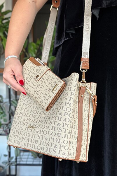 Just Polo حقيبة كتف نسائية كبيرة الحجم يومية بحزامين، حقيبة كتف كبيرة الحجم 2...