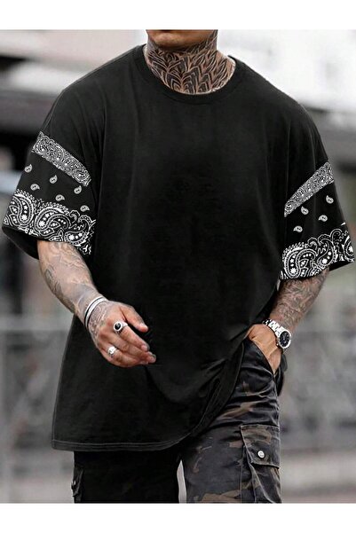 Machetta Μπλουζάκι Unisex μεγάλου μεγέθους μανίκια με μοτίβο εμπριμέ Oversize