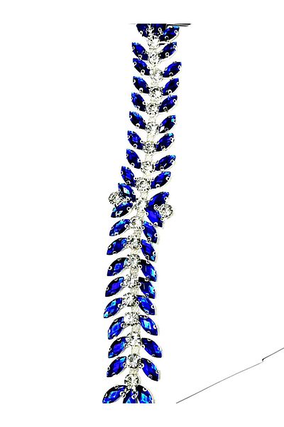 ODDA TASARIM ATÖLYESİ crystal stone blue evening dresses ribbon