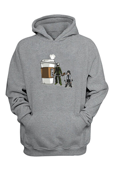 THEWERT Unisex kafa punjenje Štampano siva regularna veličina Čupkani materij...